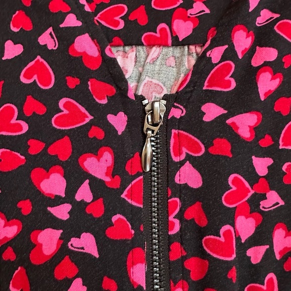 TORRID‎ Red Heart Pattern Tied Empire Waist Tunic Dress Zipper Detail Plus Sz 4X - Picture 6 of 15